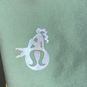 lululemon athletica Mint Green and Yellow Athletic Shorts - Logo is RARE